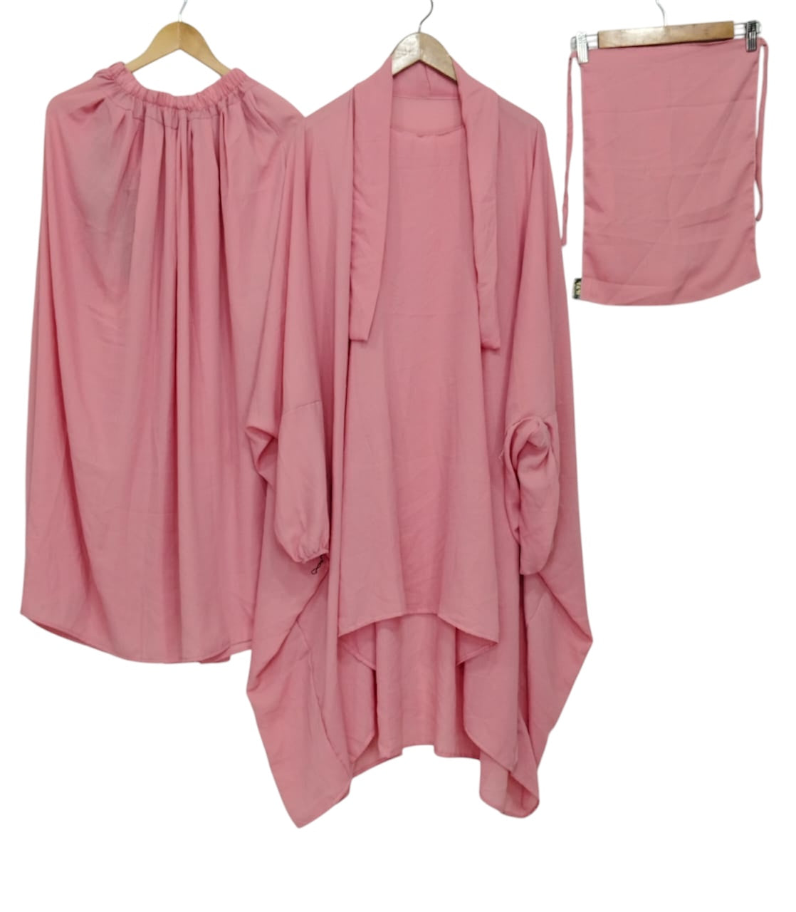 Premium Pink 3-Piece jilbab Set