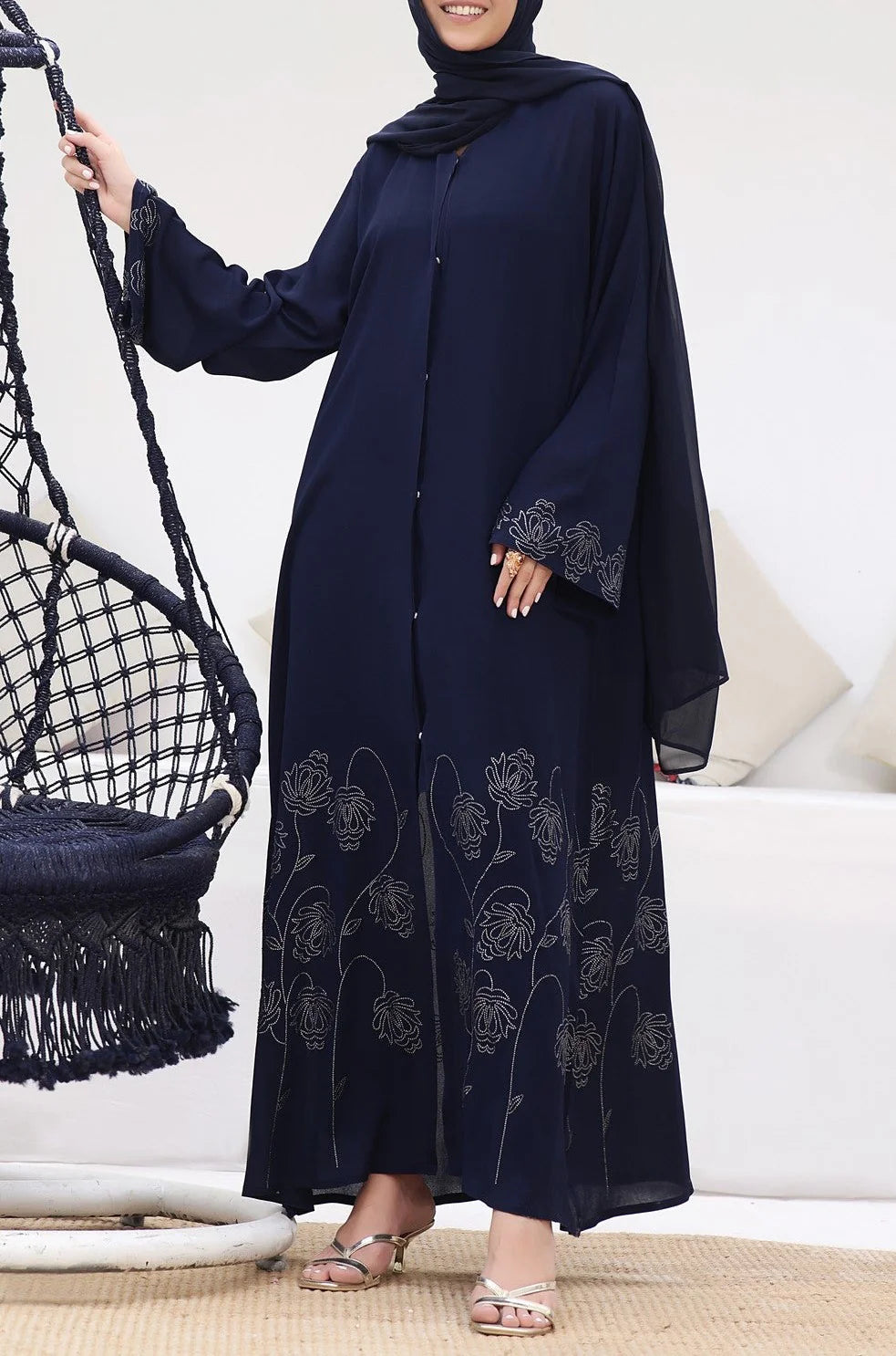 Regal Indigo Abaya