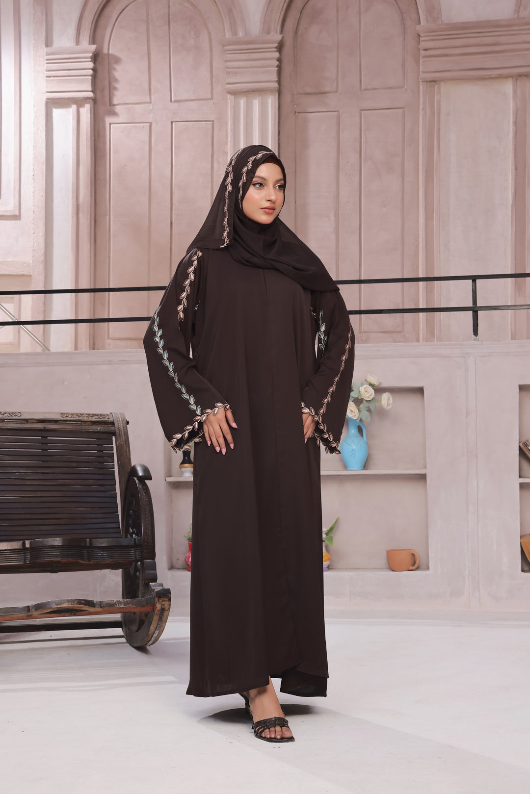 MAJESTIC BROWN ABAYA