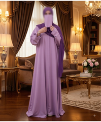 Muave Basic with Free scarf and Niqab ( TikTok Premium Fabric )