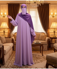 Muave Basic with Free scarf and Niqab ( TikTok Premium Fabric )