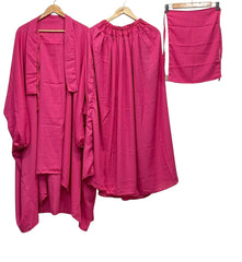 Premium Dark Pink 3-Piece jilbab Set