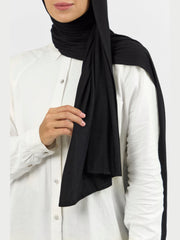 Matching Jersey Hijab Set - Black