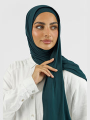 Matching Jersey Hijab Set - Midnight Teal