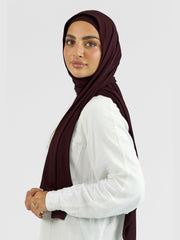 Matching Jersey Hijab Set - Deep Plum