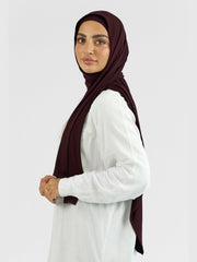 Matching Jersey Hijab Set - Deep Plum