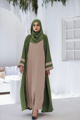 Mubina Green Abaya