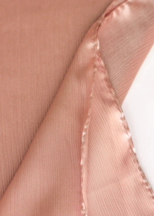 Crinckle Silk Hijab - Pastel Peach