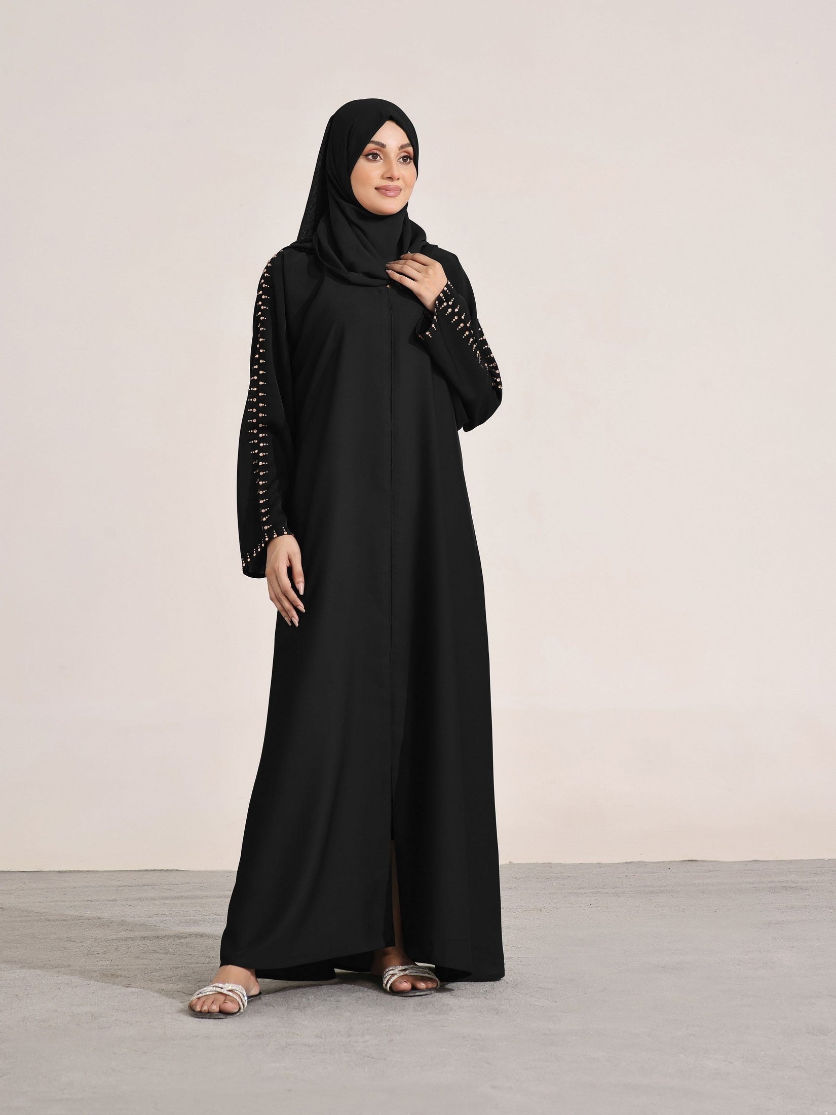 Sage Willow Black Abaya