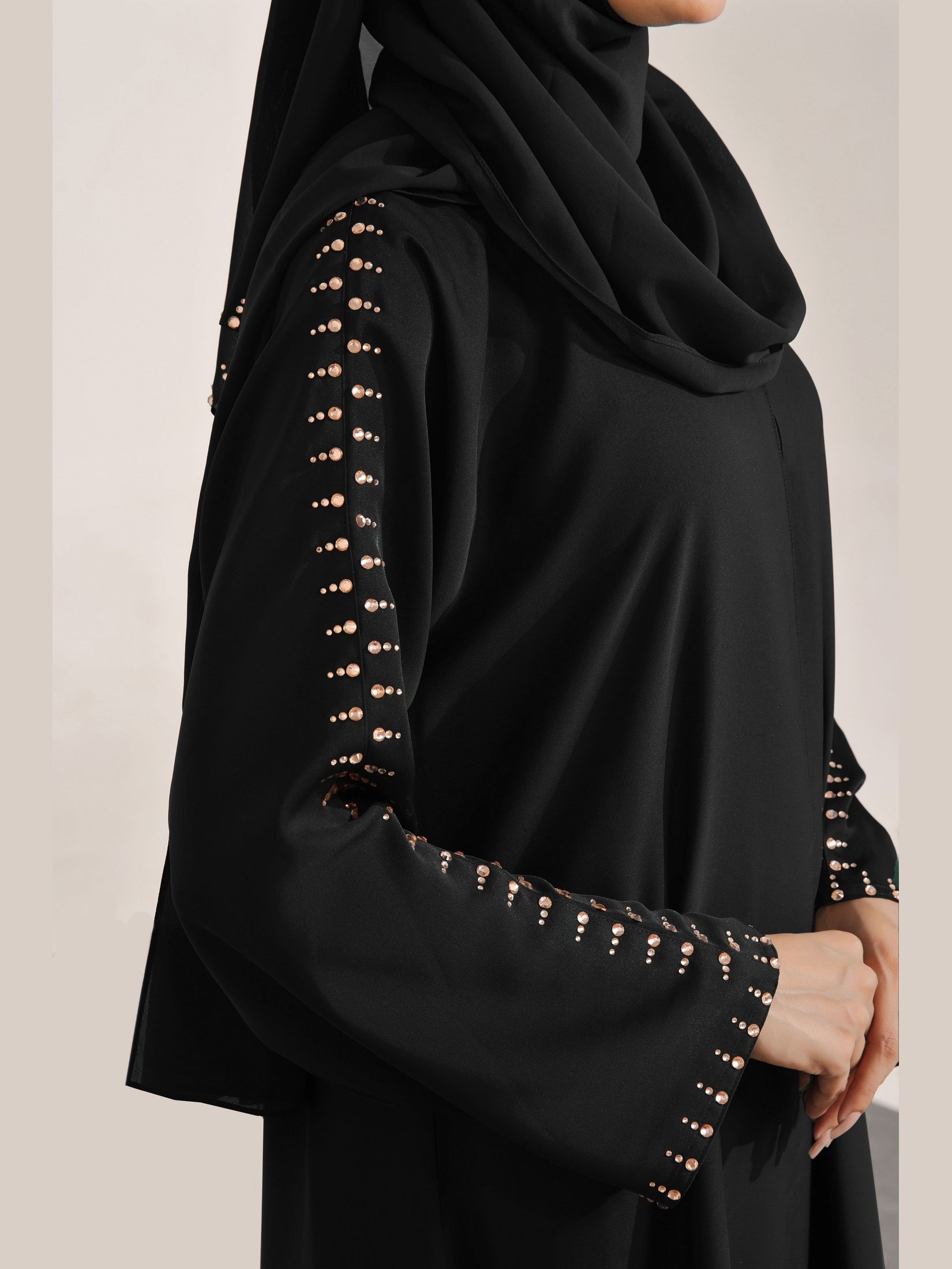 Sage Willow Black Abaya