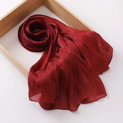 Aura Silky Organza Hijab - Maroon