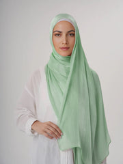 Aura Silky Organza Hijab - Turquoise Green