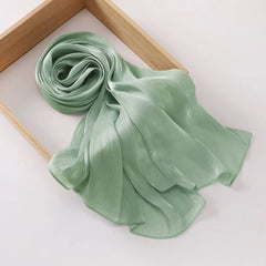 Aura Silky Organza Hijab - Turquoise Green