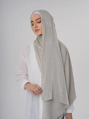 Aura Silky Organza Hijab - Pastel Grey