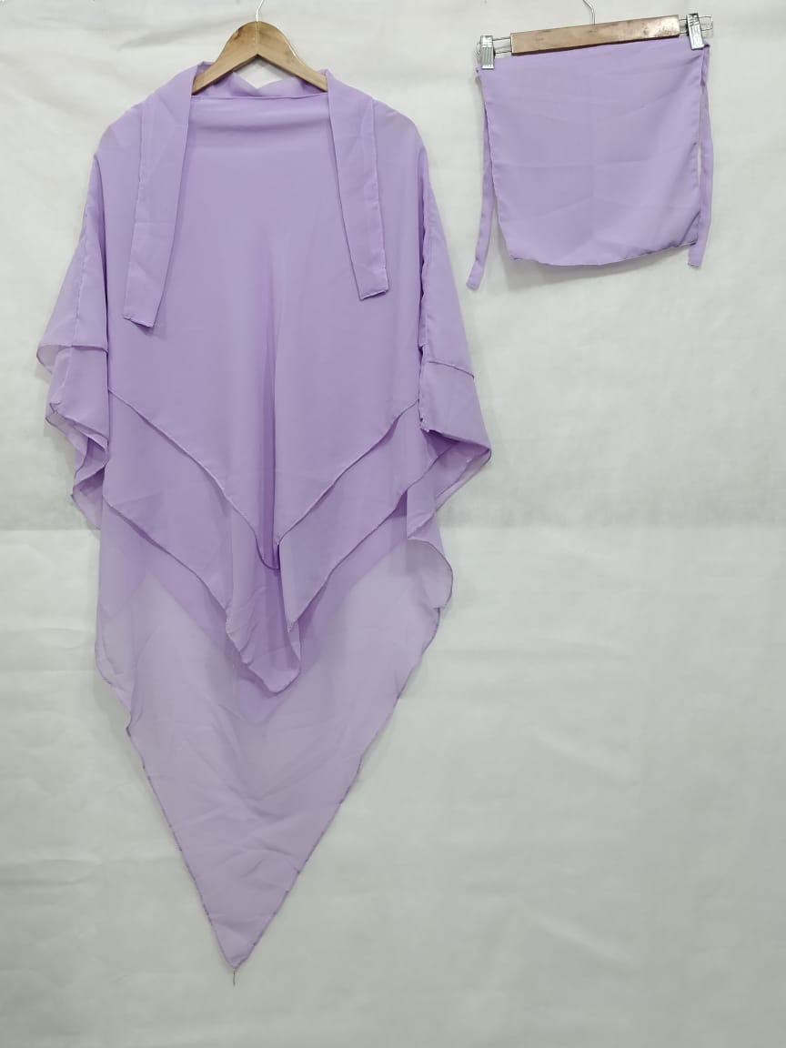 3 Layer Premium Khimar (Lilac)