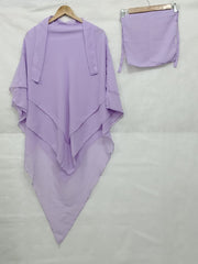 3 Layer Premium Khimar (Lilac)