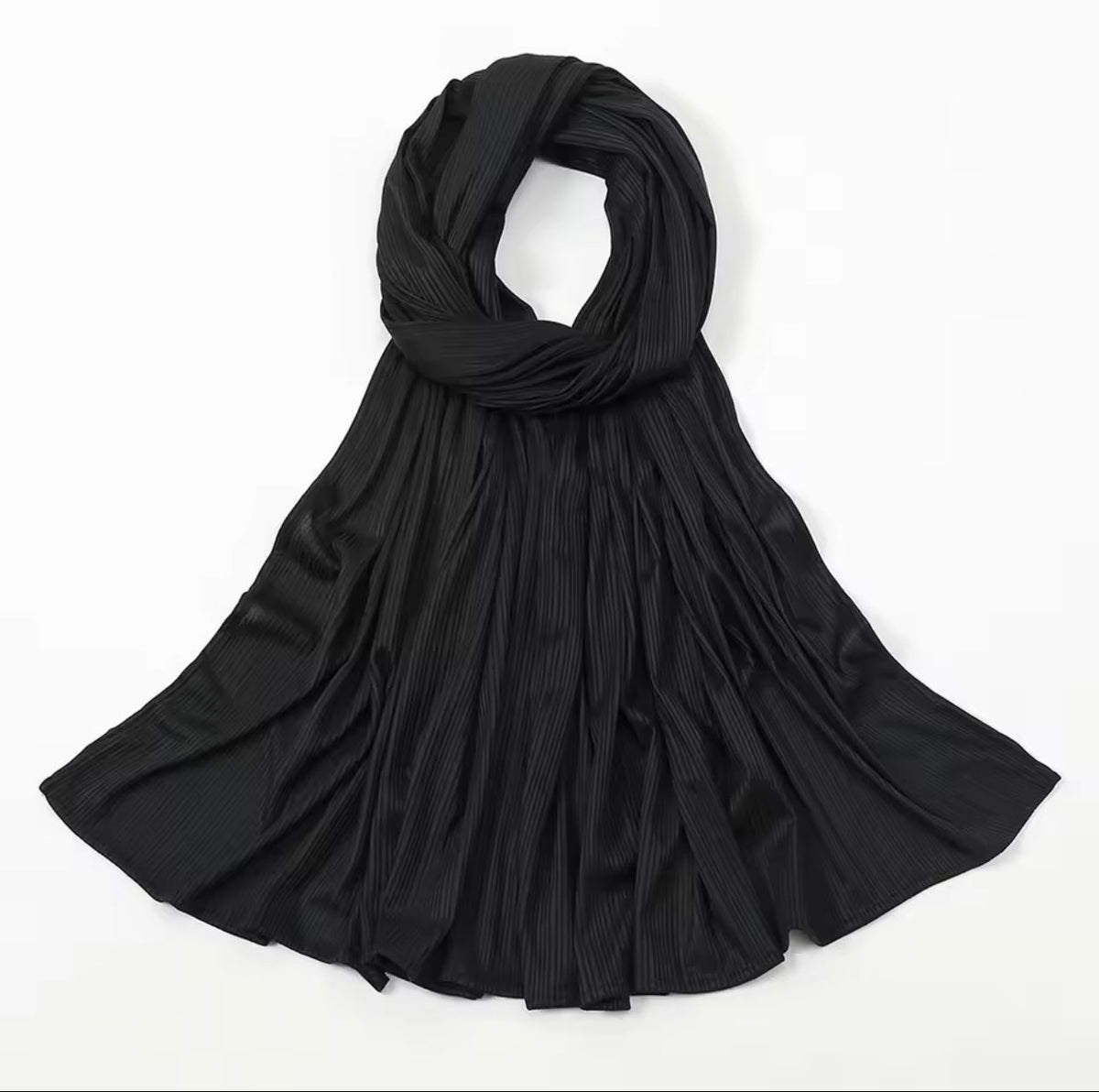 Ribbed jersey Hijabs Black